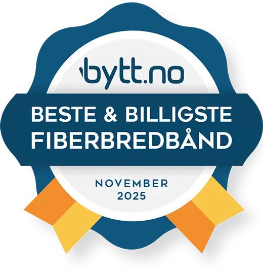 Bytt No Billigste Fiberbredbånd November 2025
