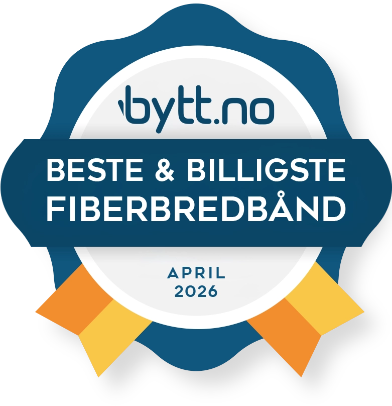 Bytt No Beste & Billigste Fiberbredbånd April 2026.